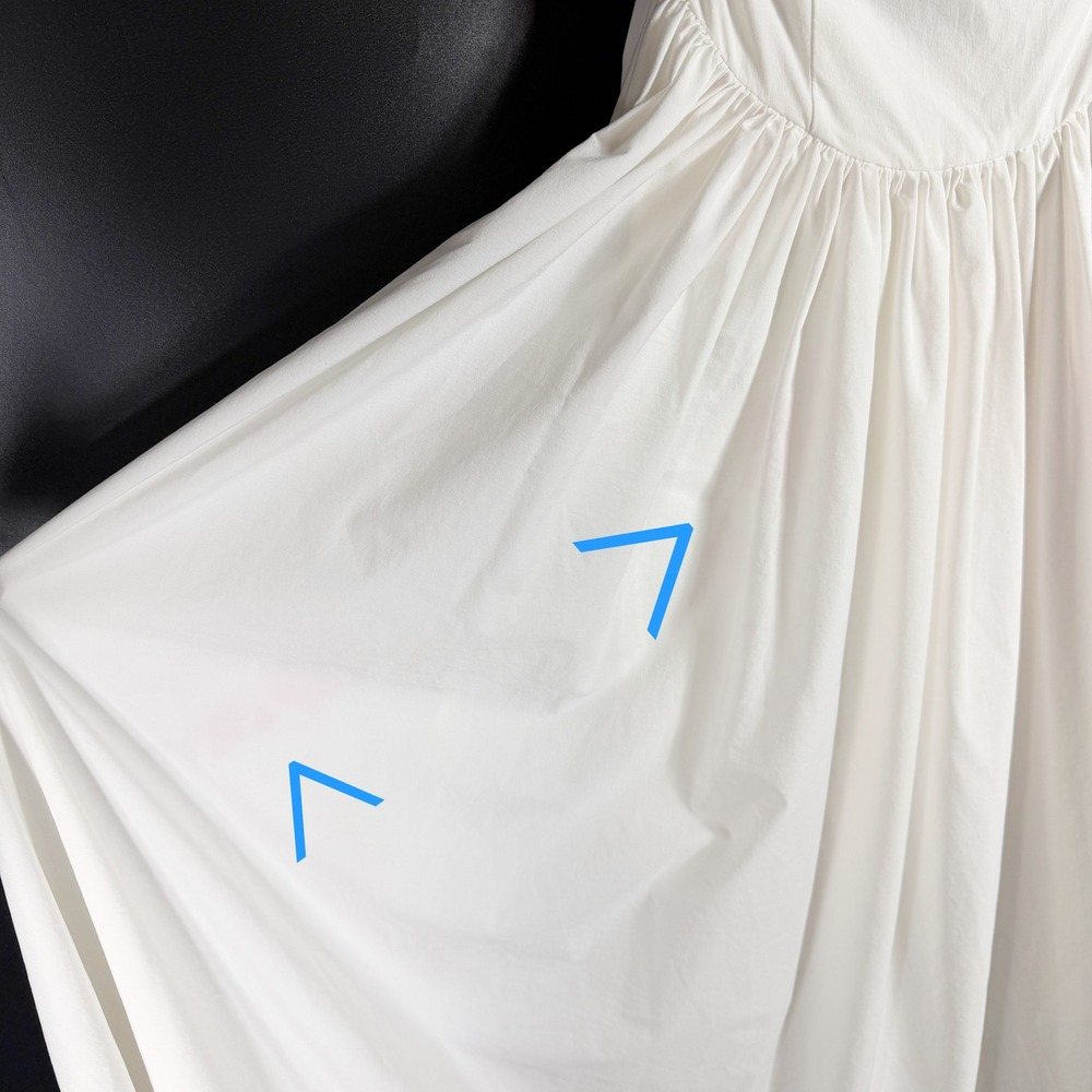 Jewel Badgley Mischka Halter Maxi Dress White V-Neck Sleeveless Womens Sz 4 US - Picture 8 of 12